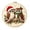 A002- Style B, variant on Christmas Diy Felt Embroidery Kit,8 Inch Embroidery Hoop Frame with Rustic Wood,Farmhouse Christmas Decor Wall Art,Cute Reindeer & Snowman Ornament Set for Festive Wall