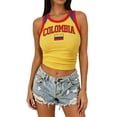 thumbnail image 2 of Womens Soccer Shirt Colombia Jersey Cropped Camisole Tank Tops Knit Tank Top In Feel Comfort Sleeveless Shirt Clean Sports Fan Casual Tops Tee L, 2 of 4