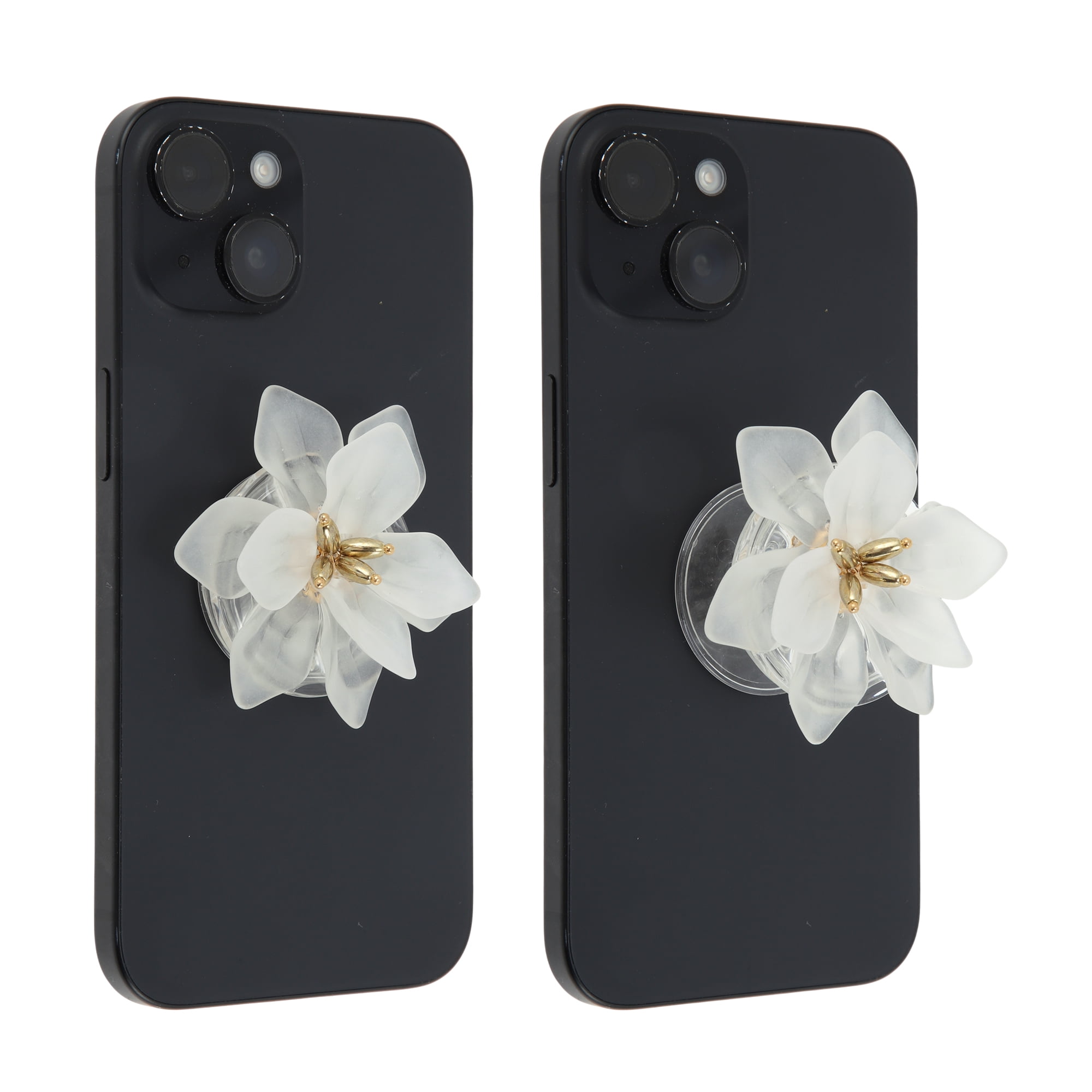 Unique Bargains Resin Lotus Phone Grip 1 Pc White