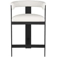 thumbnail image 5 of Meridian Furniture Romeo Cream Vegan Leather Counter Stool (Set of 2), 5 of 8