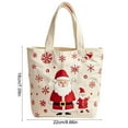 thumbnail image 3 of Antqov Christmas Canvas Tote Bag Reusable Santa Claus Christmas Gift Bag Large Capacity Tote Pouch for Home Office Supplies Gifts for Women, 3 of 6