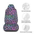 thumbnail image 5 of JUNZAN Rainbow Animal Skin Pattern Seat Covers,Universal Fit Sedans,Cars,Vans,SUV,Truck, 5 of 6