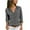 Gray, variant on HAiming Womens Cotton Linen Button down Shirt Summer Casual Long Sleeve Solid Color Tops Plus Size Loose Work Blouse
