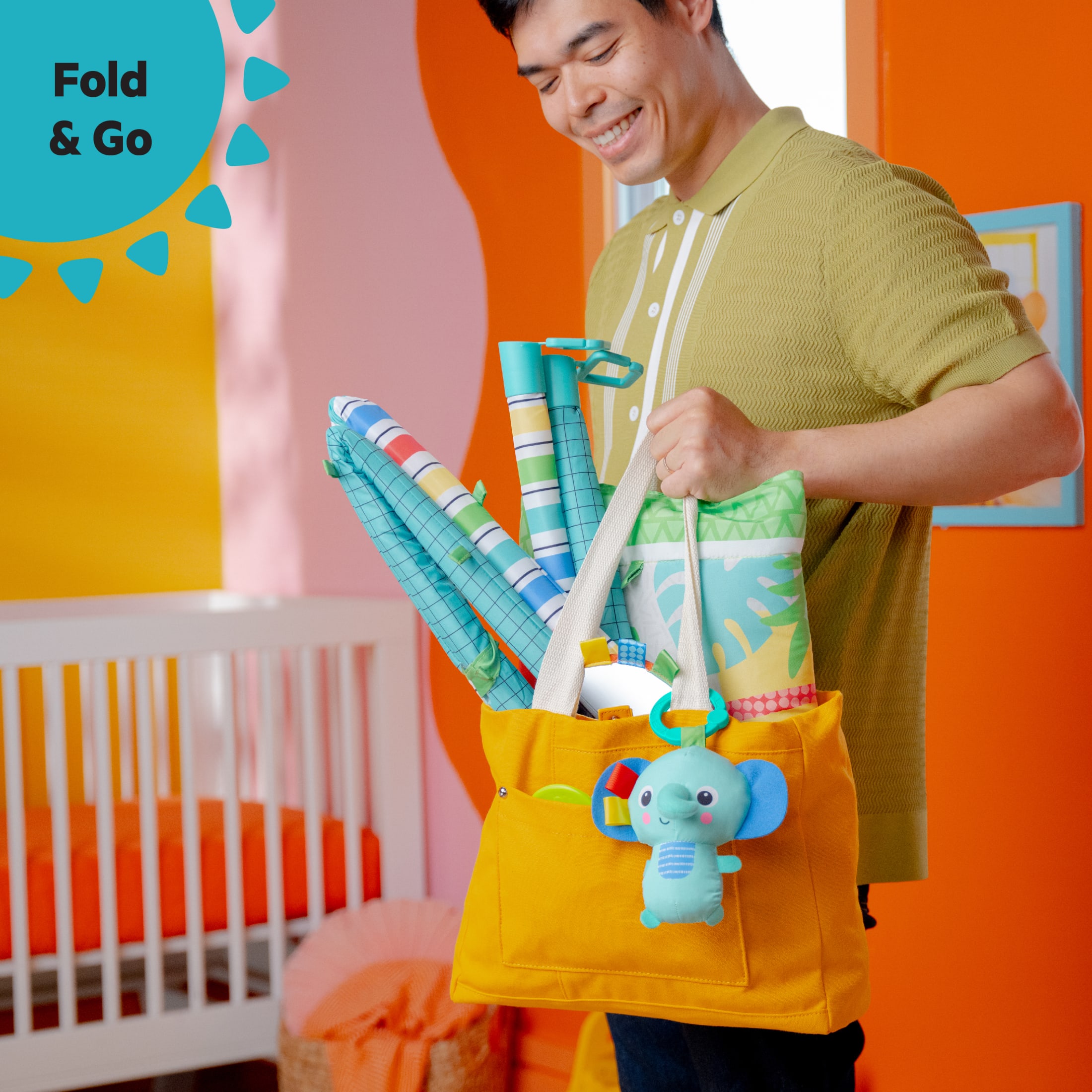 Bright Starts Wild Wiggles Activity Gym & Play Mat, Green photo 5