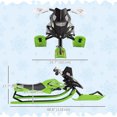 thumbnail image 3 of Soozier Snow Racer Sleds for Kids with Padded Rubber Seat, Green, 3 of 10