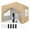 Khaki, variant on WDZS 8x8 Pop Up Canopy with 4 Removable Sidewalls, Portable Enclosed Instant Tent, Waterproof Outdoor Tent, Beach Sun Shelter with 4 Sandbags, 8 Stakes & 4 Ropes, Black