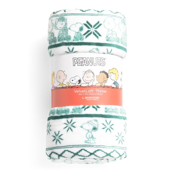 PEANUTS Cozy Fairisle Throw
