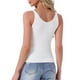thumbnail image 3 of INSPIRE CHIC Ropa de descanso para mujeres sin mangas, blusa de tirantes suave con cuello en U, camisones casuales sólidos XS blanca, 3 of 6