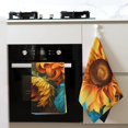 thumbnail image 4 of Sikiie Deep Yellow Colorful Sunflower Waffle Weave Kitchen Dish Cloth,Super Absorbent Kitchen Dish Towels 16*26 Inches for Dish Rags Washing Dishes, Drying Dishes, 4 of 7