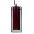 thumbnail image 7 of 140183 4.5 in. Metro Fusion Mercury Cilindro Mini Pendant, Clear & Red Nickel Powder Coat, 7 of 7