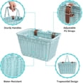 thumbnail image 4 of GRANNY SAYS Kids Bike Basket, Front Bicycle Basket for Boys and Girls, Small Wicker Handlebar Basket, Cyan, 4 of 9