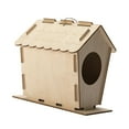 thumbnail image 4 of Colaxi House Unfinished Bird Nest Homes Decor Outside Yard Wooden Hut for Parrot Robins Sparrows Cardinals Cage, 4 of 10