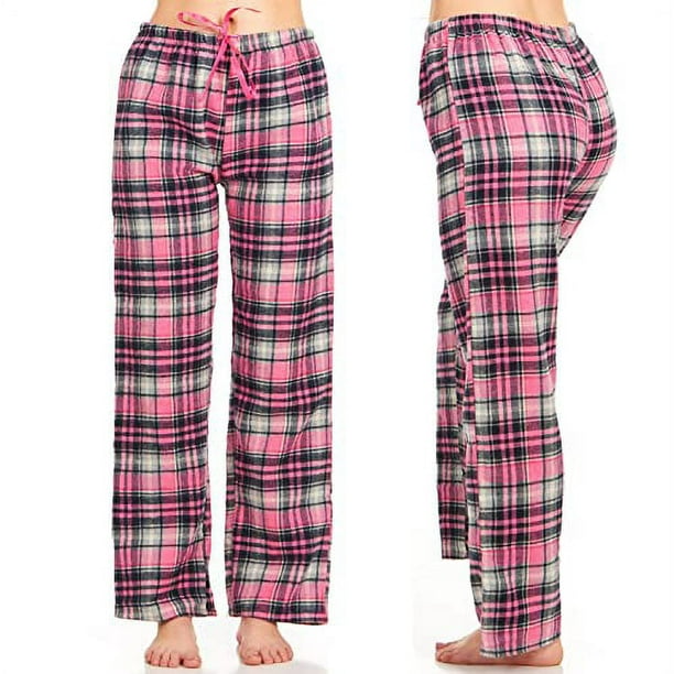 Womens Flannel Pajama Pants, Long Novelty Cotton Pj Bottoms