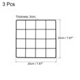 thumbnail image 2 of Uxcell 8"x8" Wire Grid Panel, 3 Pack Wall Grid Panels Board Photo Display Decor Hanging Organizer, Black, 2 of 5
