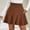 Brown, variant on USSUMA Skirts for Women Midi Skirt Solid Color High Waist Zipper Mid-Calf Skirt Vintage Skirts Breathable Skirt Birthday Brown Skirt for Women Pu S