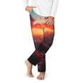 thumbnail image 2 of Hirioo Cat Watching City Sunset for Teenagers' Pajama Pants Womens Lounge Pants with Pockets Pj Bottoms Pants for Men-Large, 2 of 6