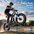 thumbnail image 5 of Qlife Racer Fat Tire Electric Bike For Adults, Max 28MPH Mountain Ebike with 500W Motor, 20x4.0"Tire Step Over E-MTB,48V 10.4Ah Removable Battery with Free Lock,Black, 5 of 7