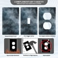 thumbnail image 3 of Yayeee Duplex Wall Plate 1-Gang 4.5"x2.7" Home Receptacle Light Switch Decorative Outlet Cover, Watercolor Sky Pattern, 3 of 7