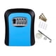 thumbnail image 3 of Caja de seguridad con llave y contraseña para montar en la pared, ideal para llaves de jardín, casa, interior y exterior. Azul, 3 of 7