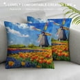 thumbnail image 3 of SHERONV Flowers Graphic Decorative Pillow Cover for Home Couch Living Room Sofa, Spring Theme Square Design, 1PC 20x20in, 3 of 5