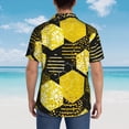 thumbnail image 6 of Bixox Men's Hawaiian Shirts Men's Geometric Pattern with Bee Print Short-Sleeve Shirt-XX-Large, 6 of 8