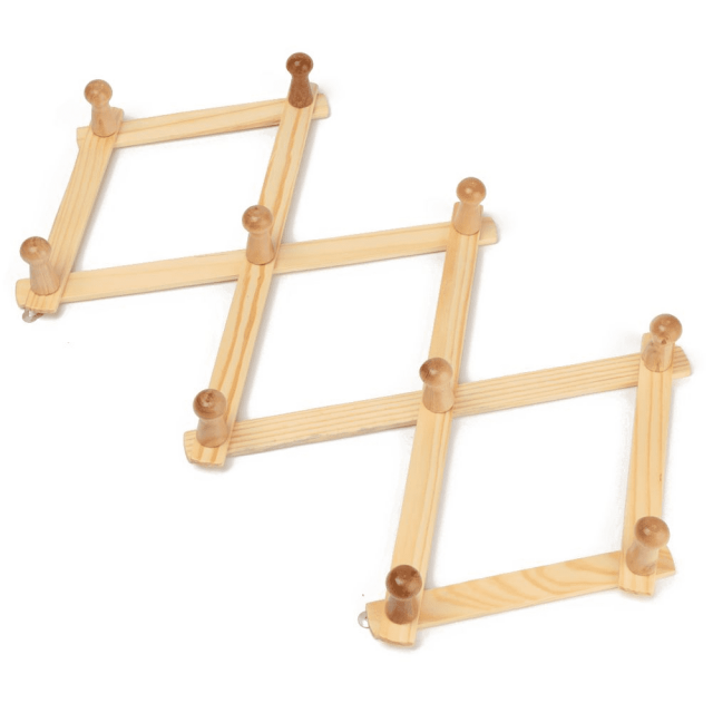 Perchero de pared Tutuviw estilo acordeón con 10 ganchos para sombreros, gorras, cinturones, paraguas y bufandas, color bambú natural, juego de 2