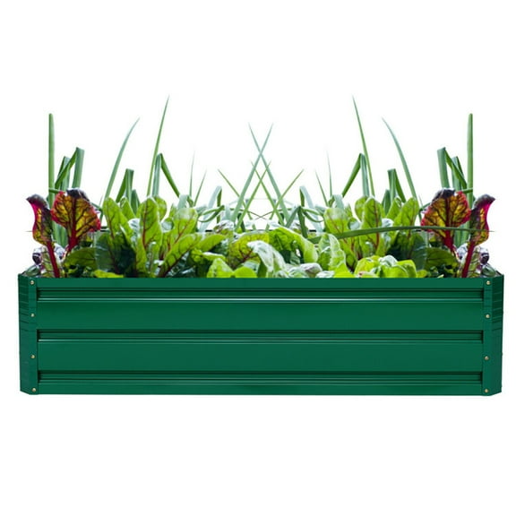 Demifill 47.5 Inch Patio Raised Garden Bed, Vegetable Flower Planter, Deep Garden Planting Bed, Green