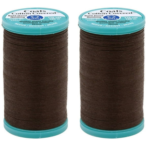 Coats Dual Duty Plus Hand Quilting Thread 325yd, Chona Brown (s960-8960), 2-pack