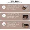 thumbnail image 3 of Extra Large Dog Bed House, Cozy Dog House Indoor, Memory Sponge, Plush Dog Cave Bed Crate Cushion with Non-Slip Bottom for Medium Large Dogs (Grey, XL), 3 of 6