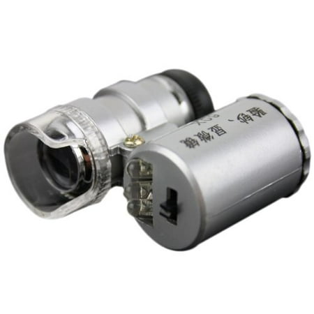 Coin Loupe - Mini 60X Jeweler Loupe Magnifier Microscope w/ LED Light, Great for magnification of jewelry, watch parts, coins and stamps. By Generic