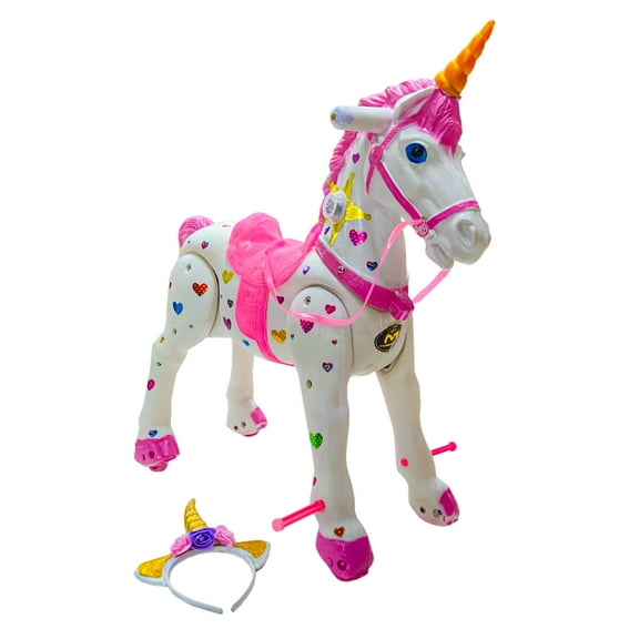 Unicornio Montable Machuka Blanco con Sonido