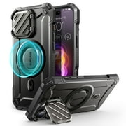 SUPCASE for Apple iPhone 16 Pro Max 6.9" Case with Camera Cover Stand, [Compatible with MagSafe] [Built-in Kickstand] [Military-Grade Protection] Heavy Duty Strong Magnetic Force Phone Case, Black