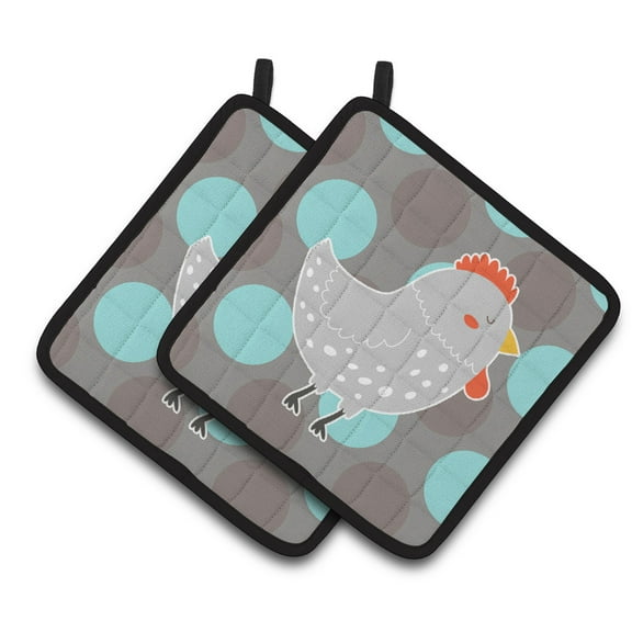 Caroline's Treasures Grey Chicken Pair of Pot Holders