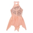 thumbnail image 3 of YEAHDOR Kids Girls Sleeveless Sequins Skating Leotard Dress Lyrical Modern Dance Costume, 3 of 7