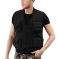 thumbnail image 4 of Riwcyla Men with Detachable Back Quick Drying Multi-Pocket Work Vest Summer Travel Photo Cargo Vest Jacket, 4 of 6