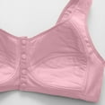 OWMEOT Plus Size Daisy Bras for Older Lady Front Close Button Full Support Bras Wide Back