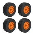 thumbnail image 4 of Pneus de Camion de Course Courte Rc Pneus de Camion de Course Courte Rc Fort Amorti Roue de Camion de Course Courte 1/10 Rc avec Adaptateur Hexagonal pour ARRMA Orange, 4 of 8