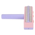 thumbnail image 2 of Removedor de pelo para mascotas, removedor de pelusa de 2 vías, removedor de pelusa para perros y gatos con mango para herramienta de eliminación de pieles de animales, color morado y rosa, 2 of 13