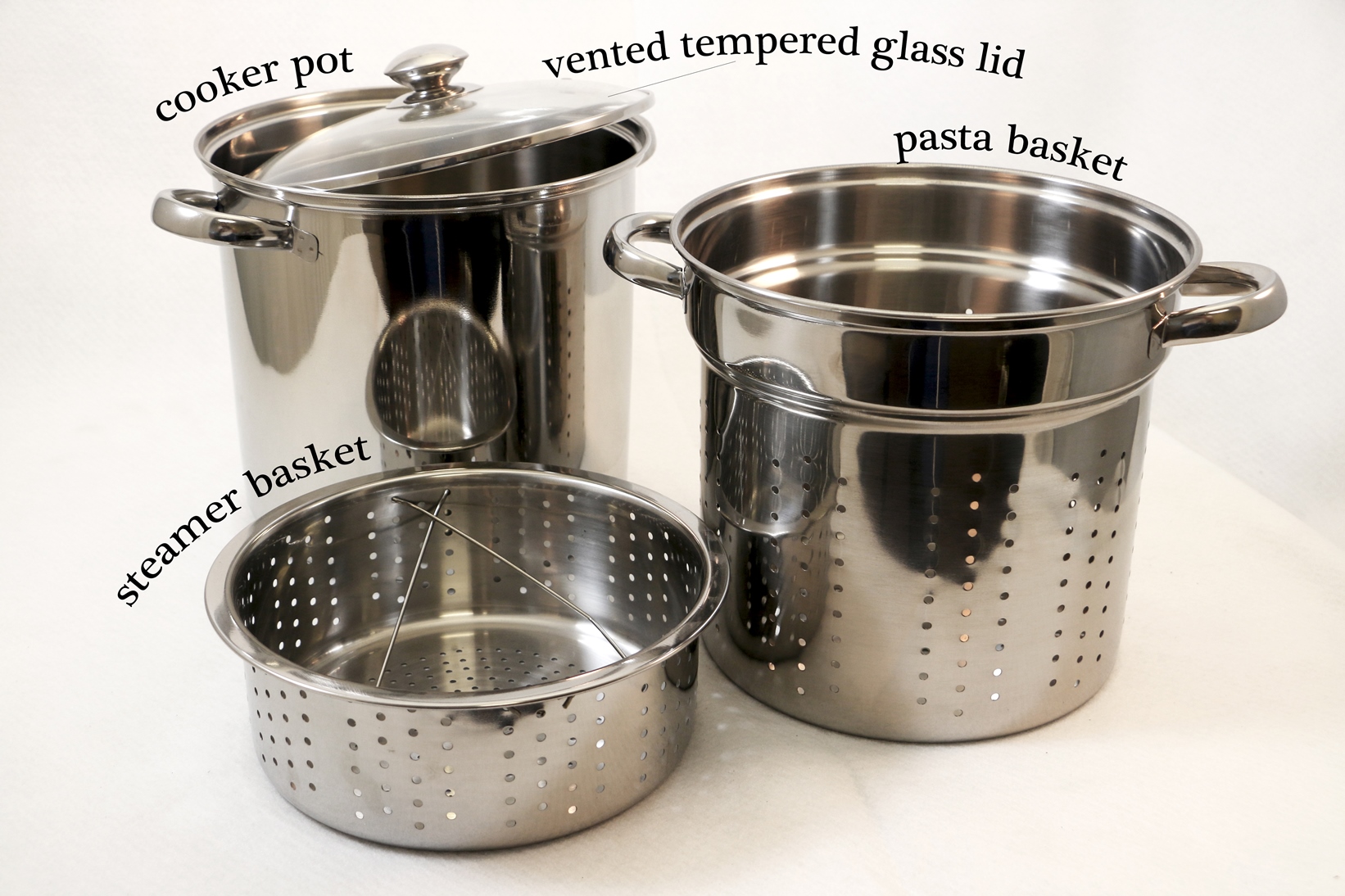 Cookpro Steel Pasta Cooker 12Qt 4Pc Encapsulated Base - image 3 of 4