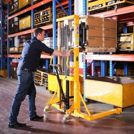 

APOLLOLIFT Hand Pallet Straddle Stacker 1100lbs 63 Lifting Manual Forklift