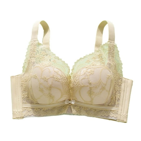 Mgmyaa Bras for Women Lace Underwear Push Up Small Chest Soft Medium Thickness No Steel Ring Adjustable Bra