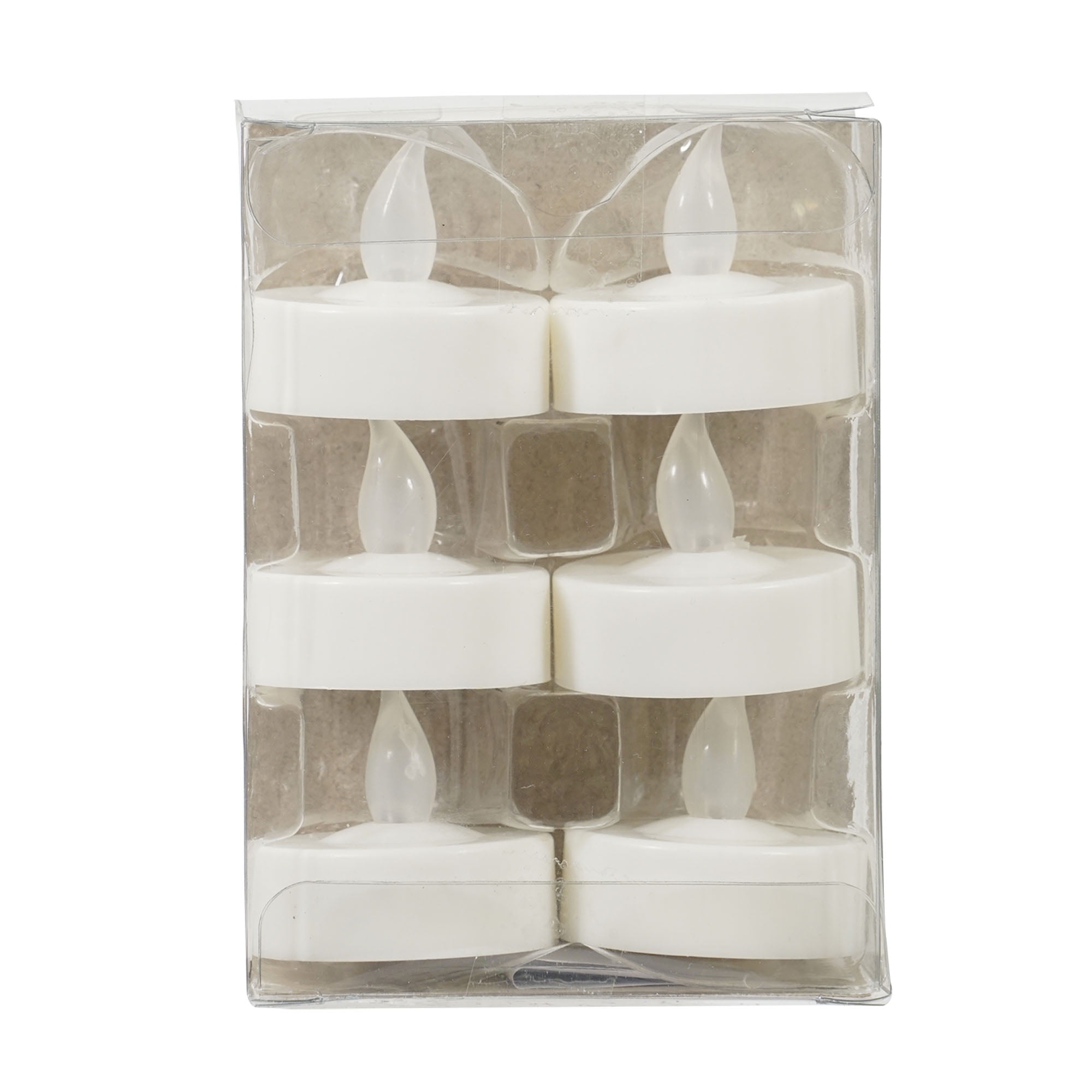 Indoor Battery-Operated LED Tealight Candles, White, 6 Count, by Holiday Time