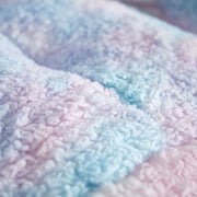 Room Revival Super Soft Teddy Sherpa Structured Bean Bag Chair, Pink Blue