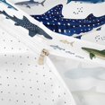 thumbnail image 4 of meiyoeat Watercolor Whale Shark Twin Duvet Cover for Kids Boys Girls, Tropical Coral Animal Twin Bedding, White Blue, Reversible, 2 Pieces, 1 Duvet Cover and 1 Pillowcase, 4 of 6