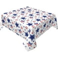 thumbnail image 2 of 4th of July Tablecloth Square 60x60 Inch Blue Red White Patriotic Stars Table Cloth,Stain Resistance Independence Day Holiday Table Covers for Kitchen Dining,Small Tablecloth for Party Picnic, 2 of 6