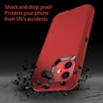 thumbnail image 3 of Petocase for iPhone 11 Case,Shockproof Dust/Drop Proof 3-Layer Protection [Without Screen Protector] Rugged Heavy Duty Cover Case for iPhone 11 6.1-inch,Red/Black, 3 of 7