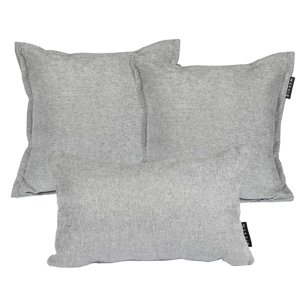 Set de 3 Cojines (2 Cuadrados + 1 Rectangular) Duke Gris
