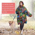 thumbnail image 4 of Wearable Oversized Blanket,Colorful Games Graffiti Black Pattern Wearable Blanket Hoodie for Adults,Cozy Hooded Blankets with Super Pockets,Super Warm Fuzzy Pullover for Women & Men, 4 of 6