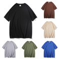 thumbnail image 4 of MYG Men and Women Summer Short Sleeve Solid Basic T-Shirts Unisex All-match Tops, 4 of 8