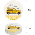 thumbnail image 1 of ZHANZZK Yellow Truck and Honey with Bee Plaid Texture Set of 6 Round Coaster for Drinks, Absorbent Ceramic Stone Coasters Cup Mat with Cork Base for Home Kitchen Room Coffee Table Bar Decor, 1 of 6